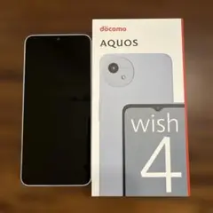 docomo AQUOS wish 4 本体　ブルー　箱ありC
