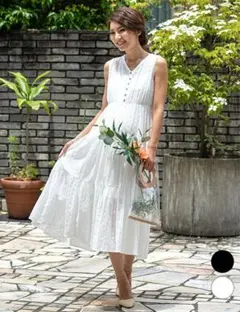 SweetMommy⭐️コットンレース ティアードワンピース