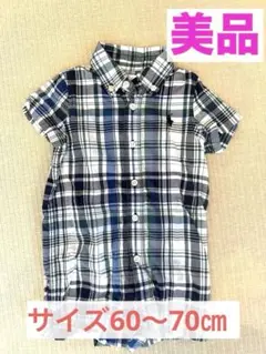 ラルフローレンベビー服 ロンパースRalph Lauren 美品 チェック柄　夏