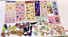 Disney ディズニーステッカー＆フレークシール￼ 　【未使用】　平成レトロ