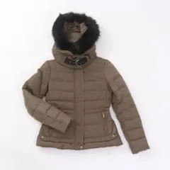 【極美品】ZARA BASIC ザラ ダウンジャケット ファー フード ブラウン