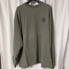 BEN DAVIS 長袖Tシャツ カーキ XL バックプリント有り
