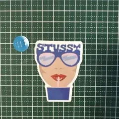 STUSSY ステッカー 女性の顔デザイン