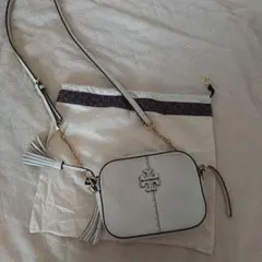 Tory Burch ホワイトレザーショルダーバッグ