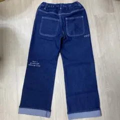 ニードルワークス 【NeWo】ロールアップデニムパンツ★サイズ140★ネイビー