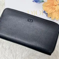 DIOR / CDicon バーティカル二つ折りウォレット 長財布 ブラック DIOR / CDicon バーティカル二つ折りウォレット 長財布 ブラック
