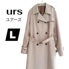 urs ユアーズ ベージュ ダブルブレスト トレンチコート L ロング丈のサムネイル