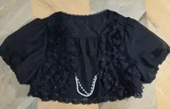 axes femme ブラック レース フリル ボレロ パール 美品 y75のサムネイル
