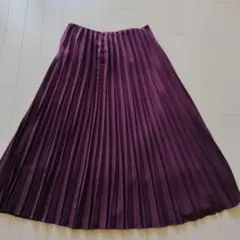 UNIQLO プリーツロングスカート パープル L