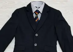 フォーマルスーツ 120㎝ ストライプ 9点セット コムサイズム ネクタイ付き