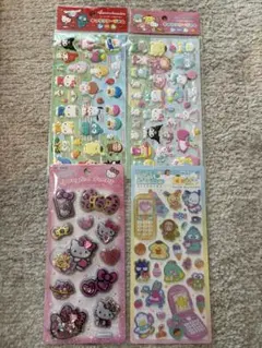 サンリオ　ヒョウ柄　スパンコール　平成ハッピーフォン　キャラクターずかんシール