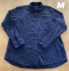 UNIQLO ユニクロ　フランネルシャツ　ネイビー　Mサイズ