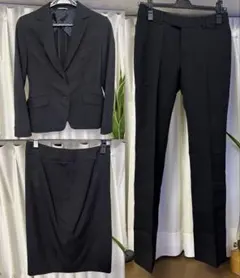 洋服の青山 ブラック リクルートスーツ ジャケット・パンツ・スカート3点セット
