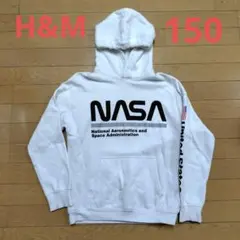 H&M　NASA ホワイトパーカー フード付き