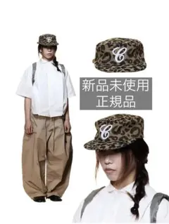 正規品　6crayon キャップ　ピルボックス　ヒョウ柄　レオパード