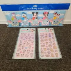 ディズニーキャラクターシールセット&メモ帳セット
