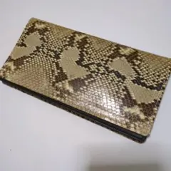 本物　ダイヤモンドパイソン蛇　男の王道　2つ折り　長財布　小銭入付　未使用