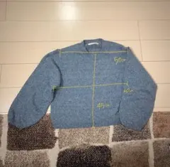 Petit Fleur ブルー　長袖ニット　F