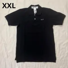 COMME des GARÇONS PLAY ブラックポロシャツ M PLAY COMME des GARCONS プレイ コムデギャルソン ポロシャツ