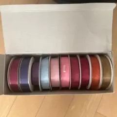 手芸、ラッピング用　オーガンジーリボン　カラー色々10巻