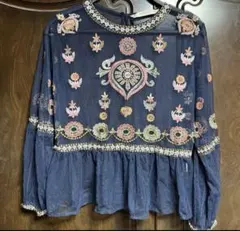 ZARA刺繍チュニック　大人可愛い