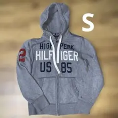 HILFIGER グレー パーカー フルジッパー