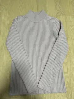 リブニット ハイネック Mサイズ アクリル100%