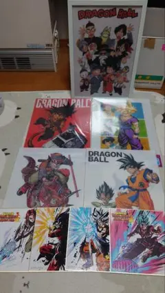 ドラゴンボール　一番くじ　ビジュアルボード5枚＆色紙4枚セット
