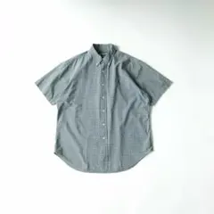 Eddie Bauer 00s 半袖チェックシャツ リネン/コットン 青 L - メルカリ