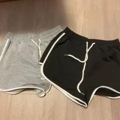 【新品】SHEIN ショートパンツ 部屋着 黒 グレー ブラック セット売り