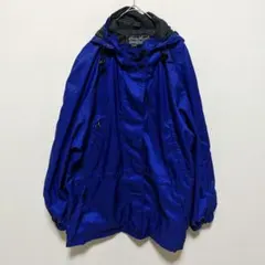 Eddie Bauer フード付き青マウンテンパーカー