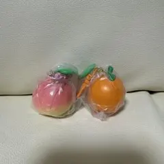 どうぶつの森 フルーツキーホルダーコレクション もも オレンジ ガチャ 新品
