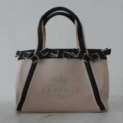 TOCCA ハンドバッグ リボン ベージュ ブラックのサムネイル