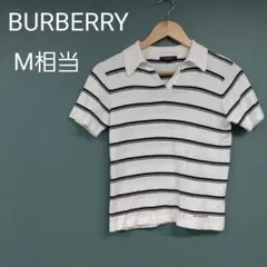 ♡BURBERRY LONDON ボーダー 半袖 ポロシャツ M相当レディース♡のサムネイル