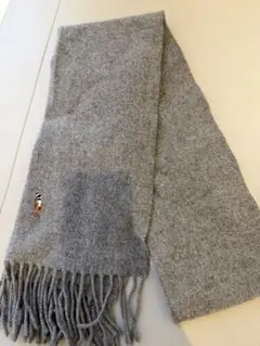★ポロラルフローレン マフラー ウール ポニー刺繍 グレー