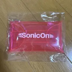 SonicOn クリアポーチ ピンク カラビナ付き