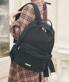 サイドリボンリュック　メゾンドフルール　ブラック