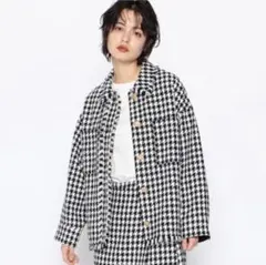 COMME CA ISM ジャケット 千鳥柄 チェック