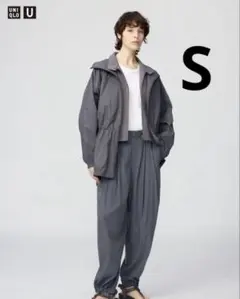 【タグ付き新品】UNIQLO U イージーギャザーパンツ S ダークグレー