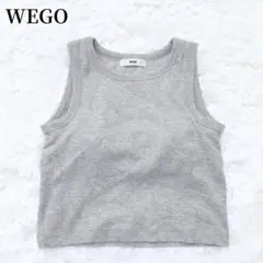 ウィゴー WEGO リブタンクトップ カップ付き グレー シンプル カジュアルのサムネイル