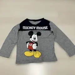 ミッキーマウス 長袖カットソー 110cm グレー