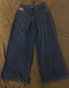 ダークブルーワイドレッグデニム