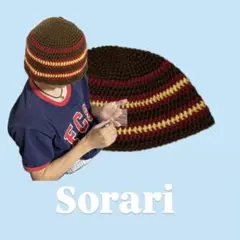 即購入⭕️ハンドメイド クラッシャーハット　クロシェハット 男女兼用ビーニー