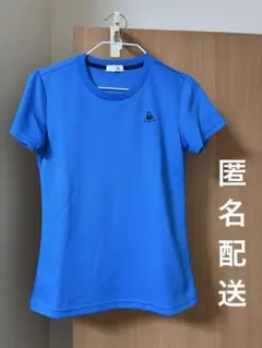 【美品】DESCENTE × le coq sportif 青 M 半袖シャツ