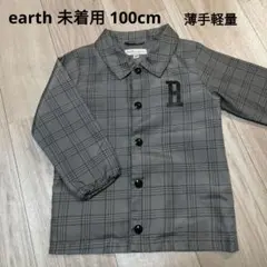 未着用 earth music&ecology チェック柄ジャケット 100