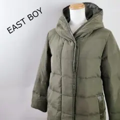 イーストボーイEASTBOY厚手ダウンコートパーカージャケットカーキＭ相当