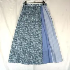 マッキントッシュフィロソフィー シルク混 スカート 38 花柄 プリーツ