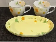 hiromichi nakanoマグカップ2客とプレート