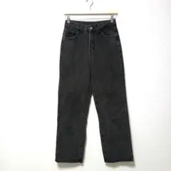 ワイドストレートデニム 【M】 ダークグレー レディース ジーンズ ジーパン