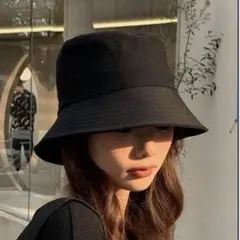 レディース バケットハット 帽子 韓国 ブラック 黒 UVカット ストリート